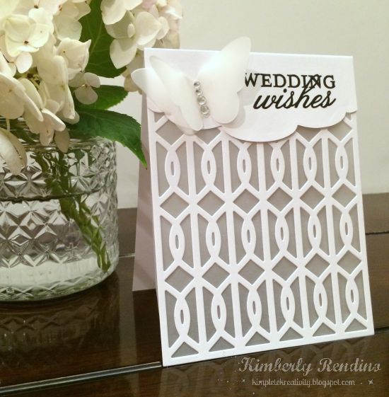 white wedding card | vellum | kimpletekreativity.blogspot.com