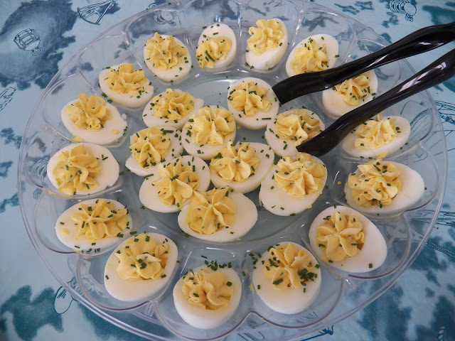 Deviled Eggs with Miracle Whip and Chives