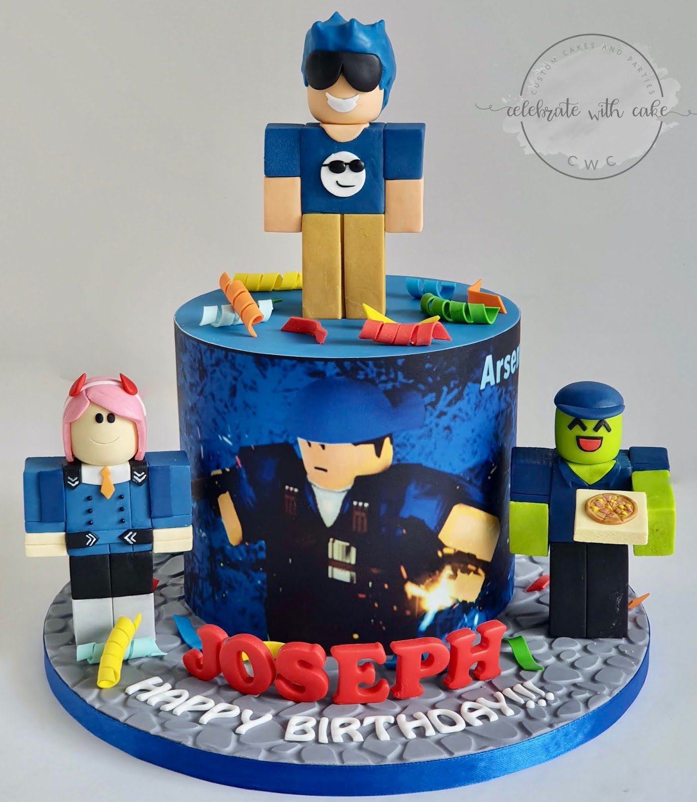 Celebrate With Cake Roblox Avatar Single Tier Cake