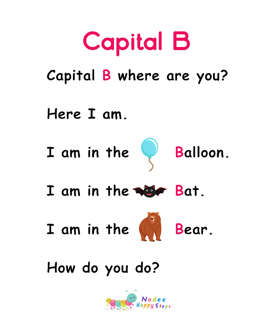 Capital B 'uppercase' - Alphabet Stories - Reading Comprehension