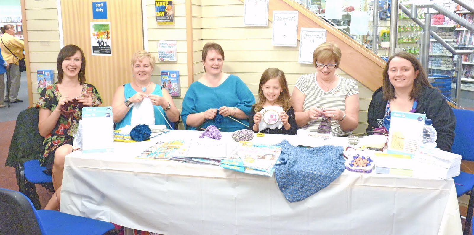 Glasgow Fort Stitch 'N' Bitch Knit in Public Day at Hobbycraft Glasgow