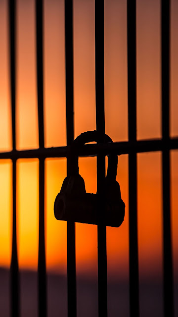 Lock, Fence, Sunset Full HD wallpaper Lock, Fence, Sunset Full HD wallpaper