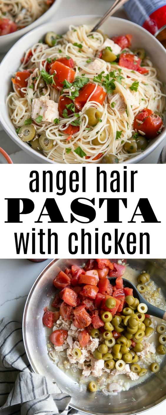 15 Minute Chicken and Angel Hair Pasta - VARIOUS RECIPES MOM'S