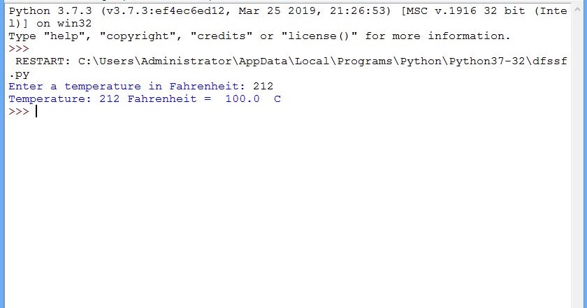 Write a python program to convert temperature from Fahrenheit to Celsius.