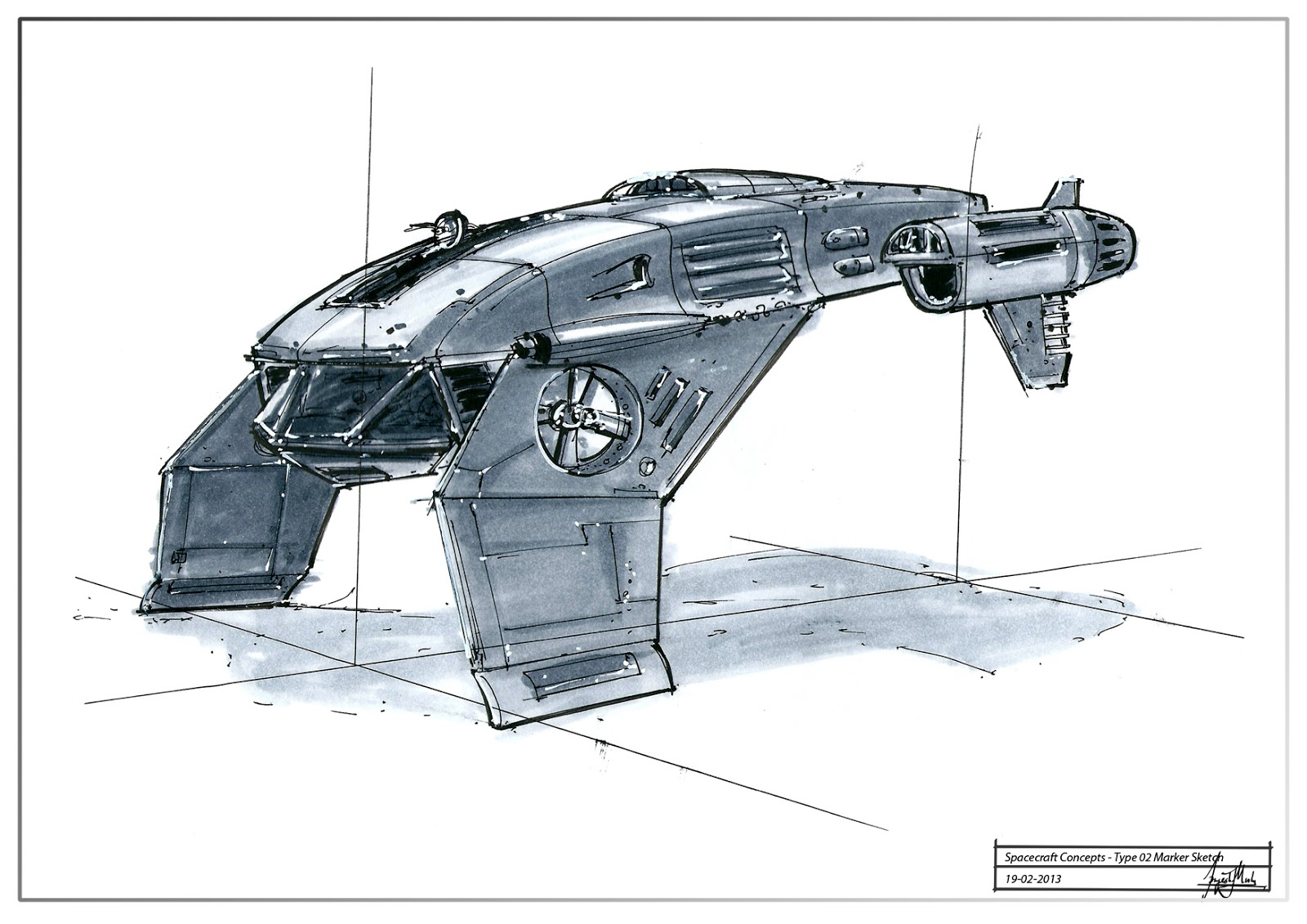 grandpriy Concept Design Spacecraft Sketches