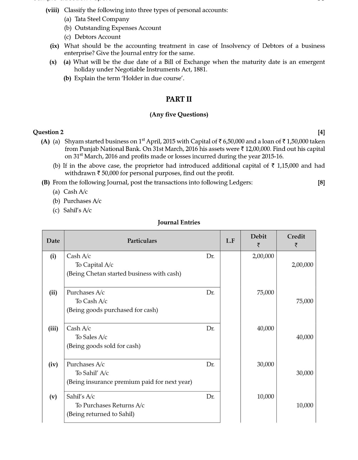 Accounts sample paper 2021 image