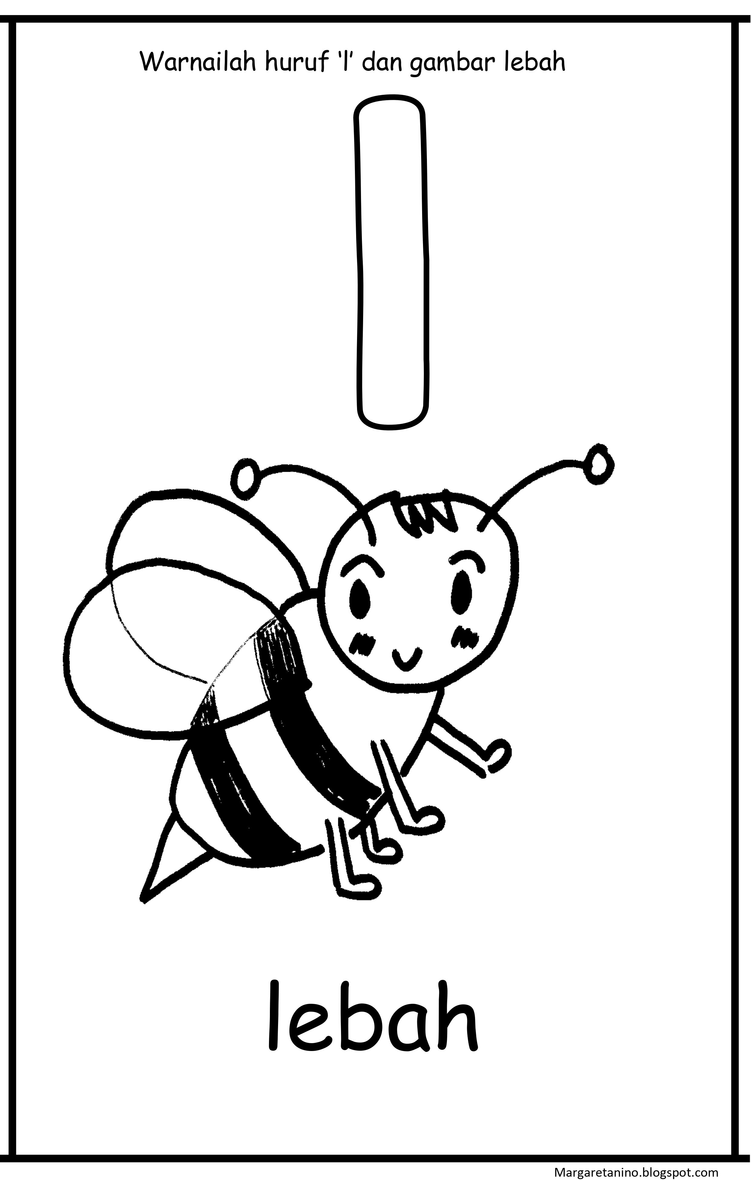 Free Printable Abjad Bahasa Indonesia PGA Huruf ko