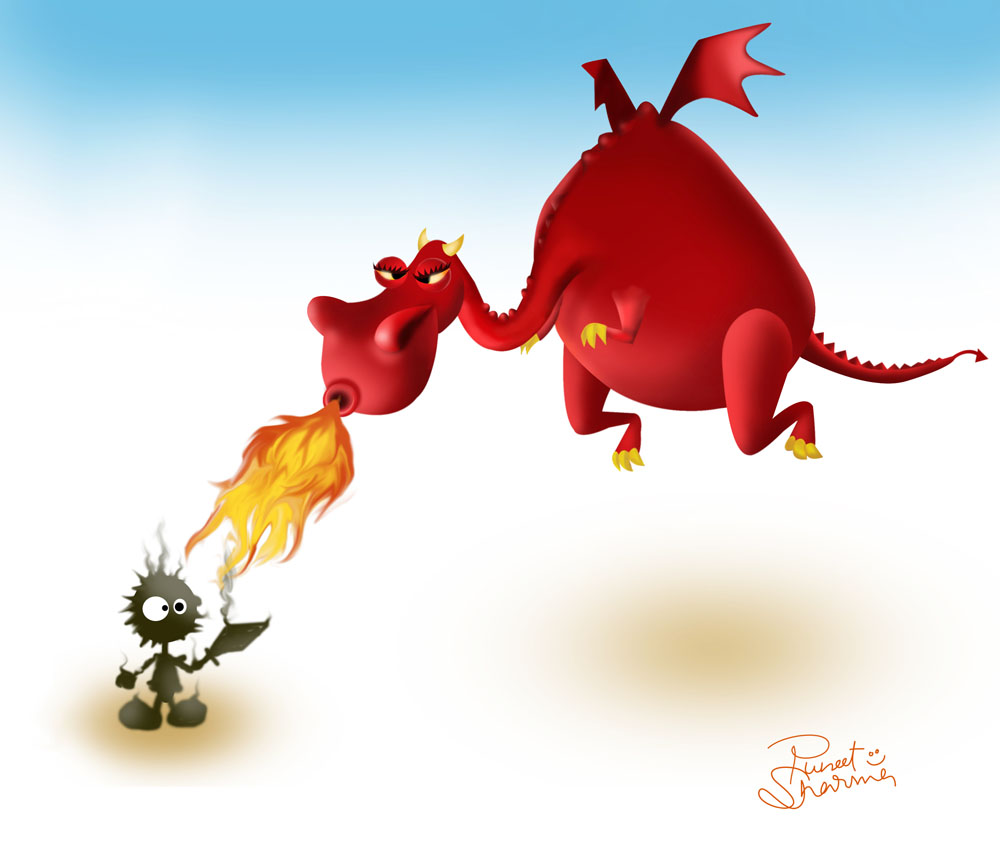 Design By Puneet: Funny Dragon