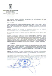DECLARACION INSTITUCIONAL DEL AYUNTAMIENTO DE SAN BARTOLOME