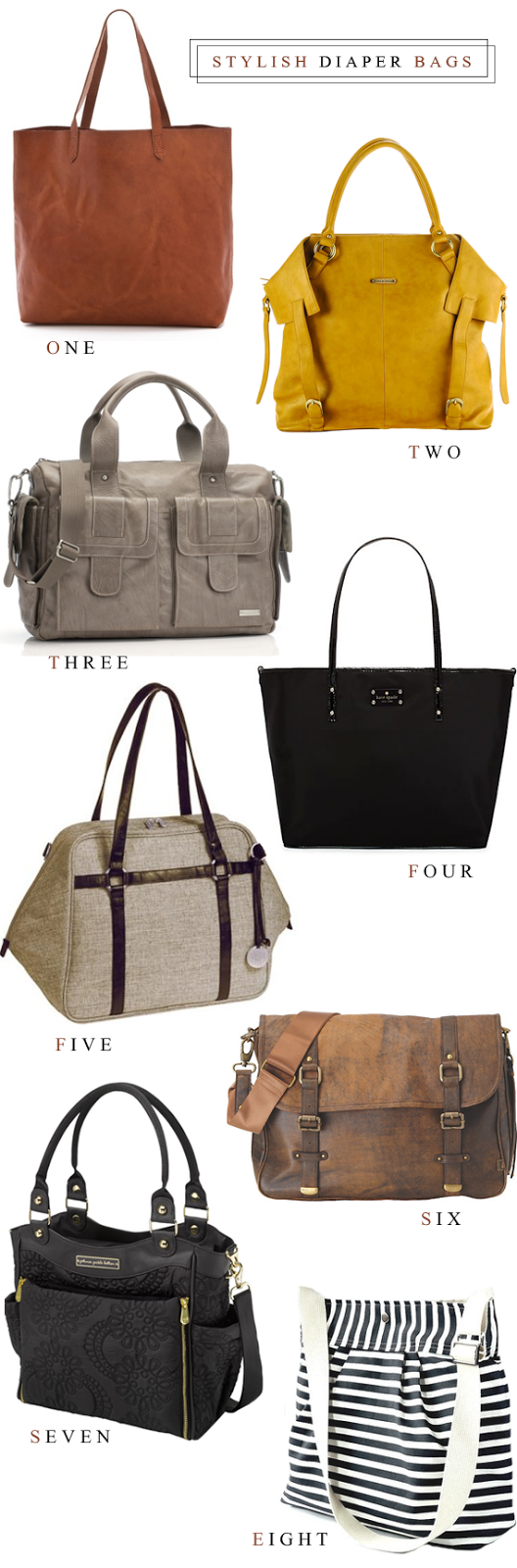 Bubby and Bean Living Creatively 8 Stylish Diaper Bags (That Work