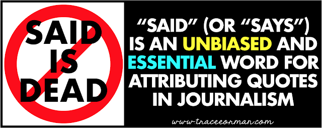 Please stop teaching "Said is dead"  Read more: http://www.traceeorman.com/2012/10/an-english-teachers-plea-to-keep-said.html