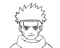 naruto draw easy sketch coloring template