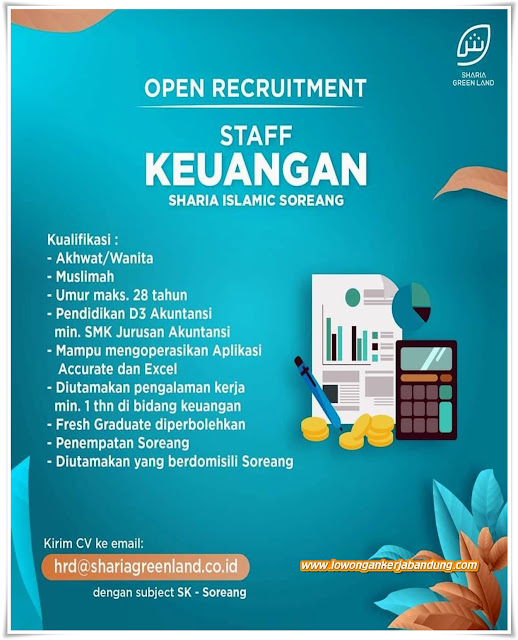 Lowongan Kerja Staff Accounting Sharia Islamic Soreang - Loker Bandung
