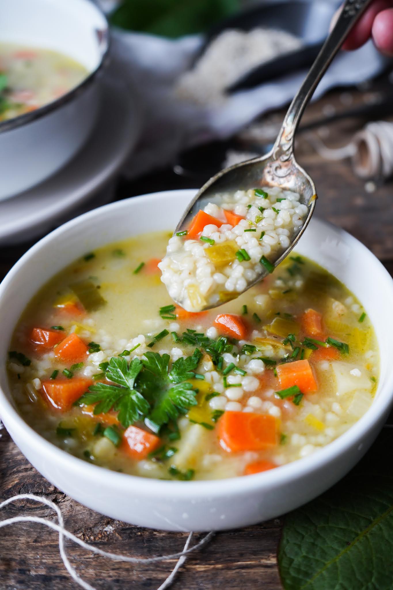 Christina macht was: Graupensuppe / Gerstensuppe (mit Gemüse / vegan ...