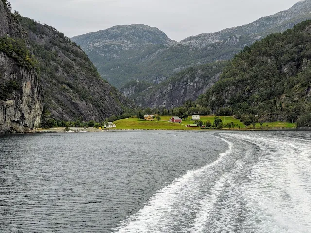 Views of Mostraumen on a Osterfjorden cruise near Bergen Norway