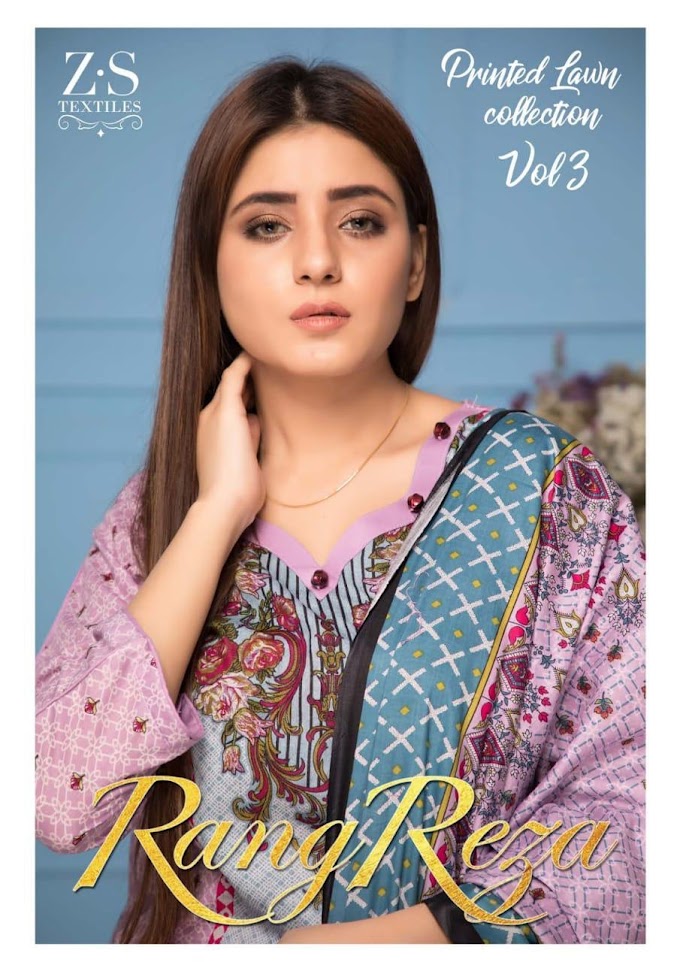 ZS textile Rang reza Lawn vol 3 Pakistani Lawn Suits