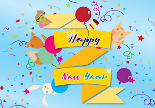 happy new year vector cards