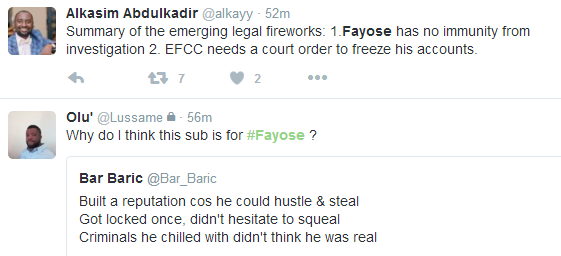 1 Nigerians react to EFCC freezing Fayose's account