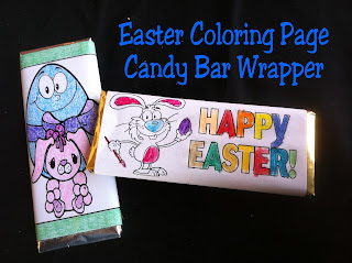 Easter Color Page Candy Bar Wrapper Free Printable by Kandy Kreations