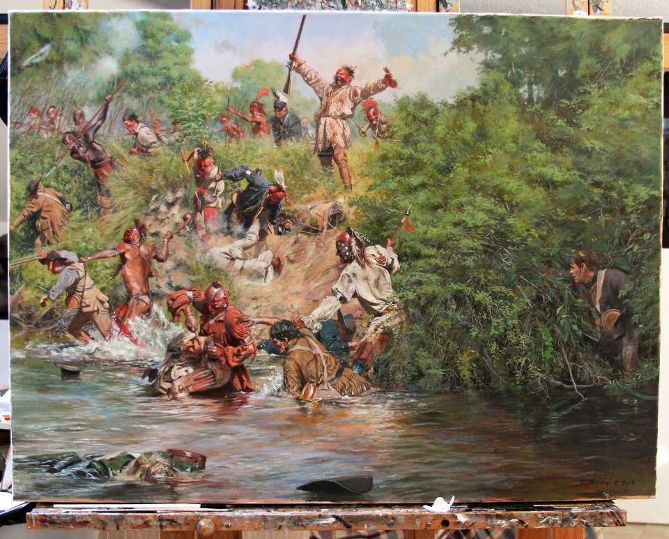 Flintlock and tomahawk Wyoming Massacre