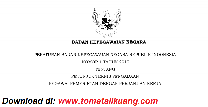 Download Juknis Pppk P3k Pdf Peraturan Bkn Nomor 1 Tahun 2019