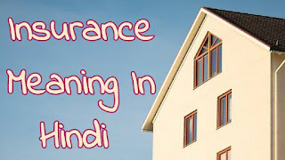 Insurance meaning in hindi