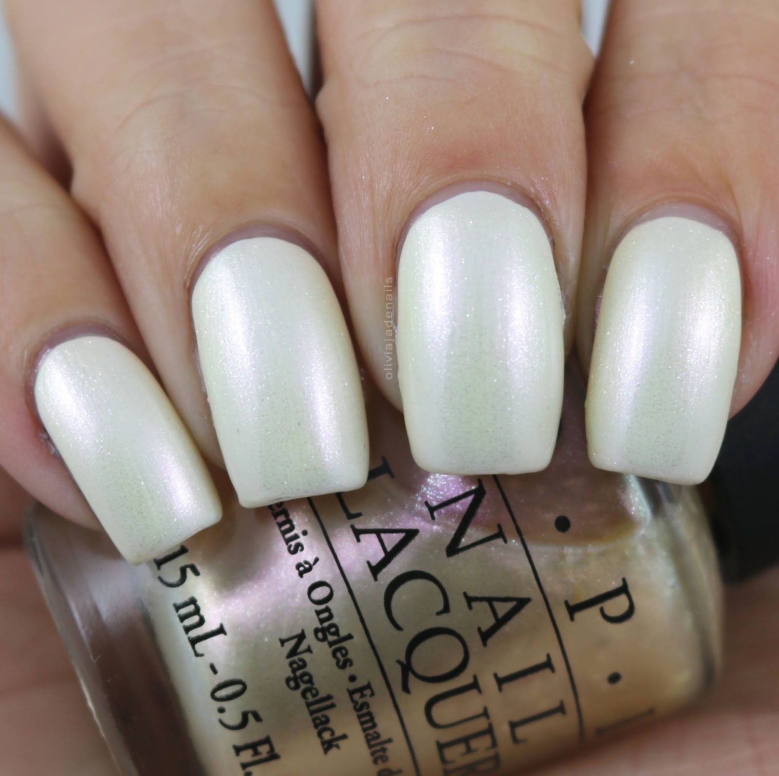OPI Pearl Of Wisdom swatched by Olivia Jade Nails