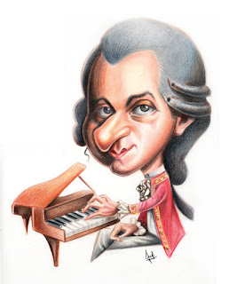 amadeus mozart caricature