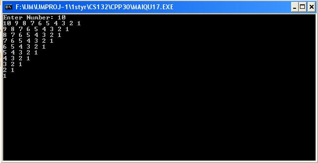 C /C++ / Datastructure Basic Program Exercises: pyramid