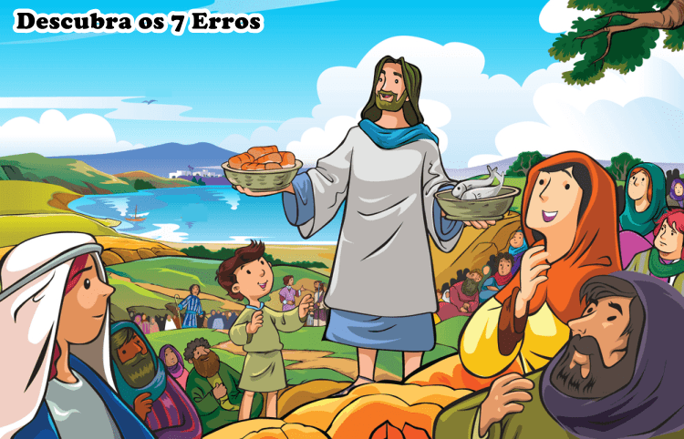 Jogo dos 7 erros - JESUS NA CASA DE MARTA E MARIA