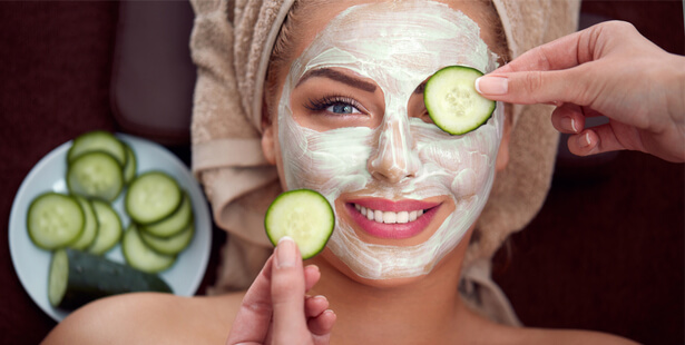 Masque de concombre pour hydrater la peau