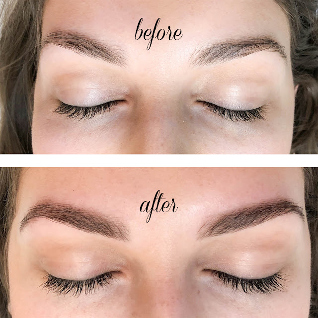 BEFORE & AFTER TINTED BROWS & LASHES FEAT. WAXING THE CITY A Classy
