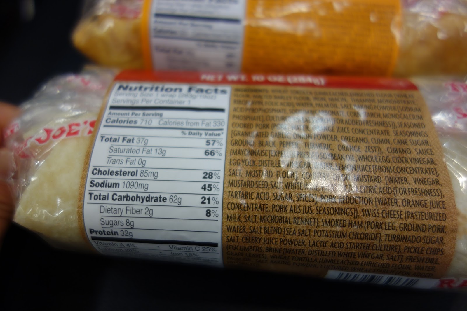 Trader Joe's Turkey, Spinach, and Swiss Cheese Wrap, Turkey Club Wrap