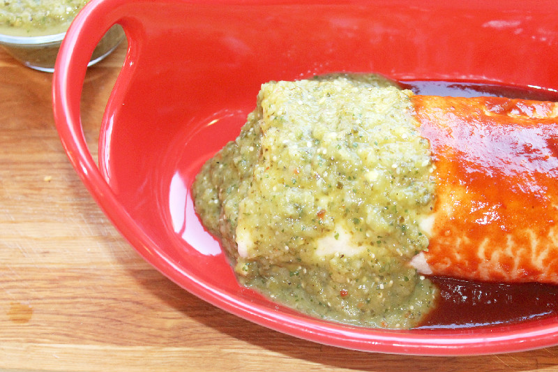 Creole Contessa Mexican Christmas Chicken Burrito