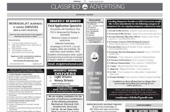 GulfJobPaper Classified 24AuG