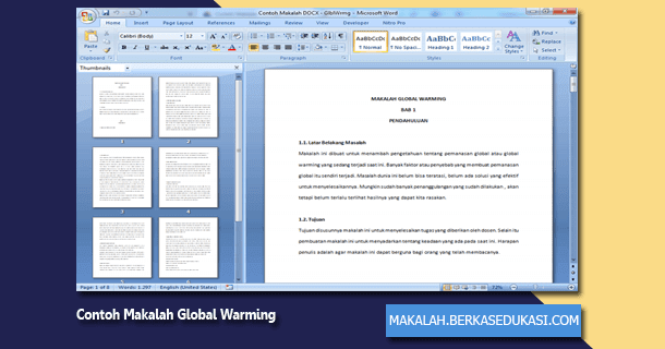 Contoh Makalah Global Warming Makalah Berkas Edukasi