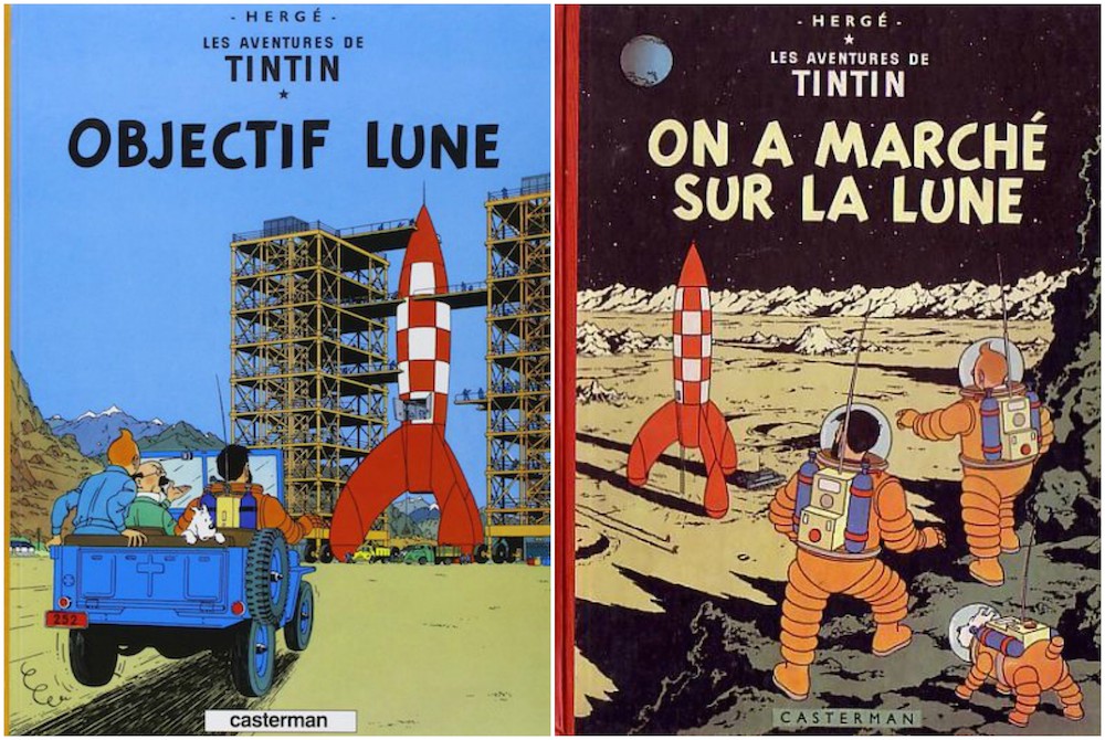 Hergé - Les aventures de Tintin : Objectif Lune / On a marché sur