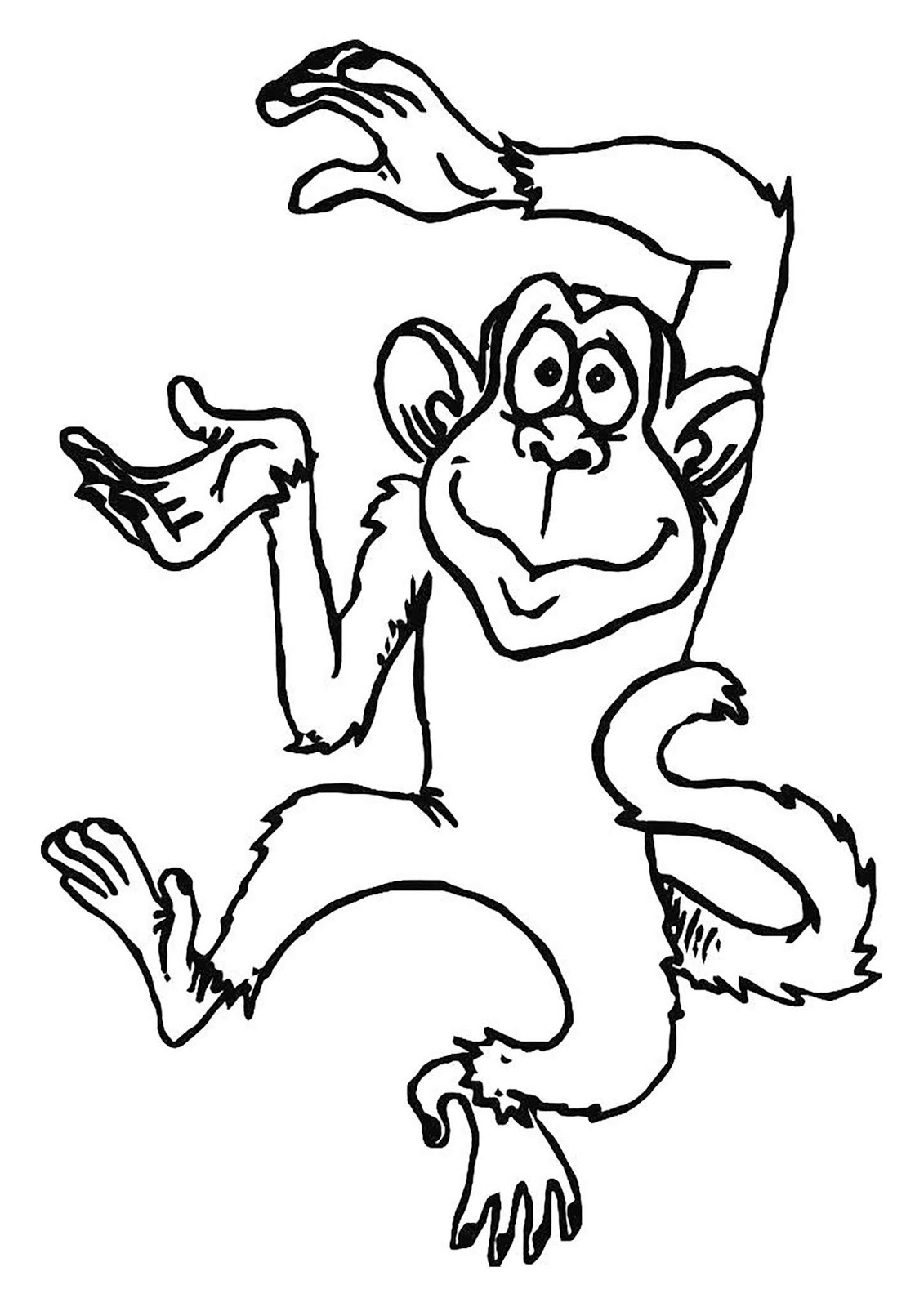 Tranh tô màu con khỉ 4