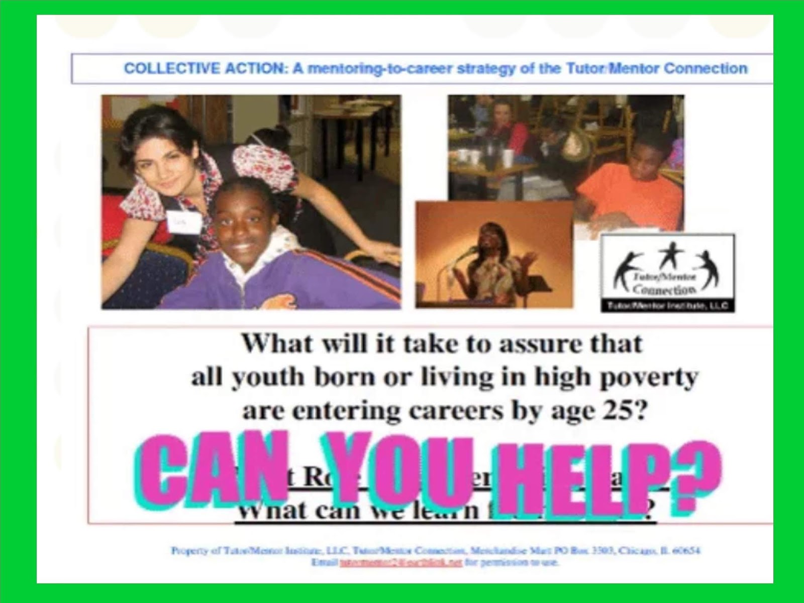 Tutor Mentor Institute, LLC Help youth tutor, mentor & learning programs grow in Chicago Area