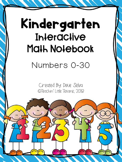 Teachin' Little Texans: Kinder & First Grade Math Notebook Printables