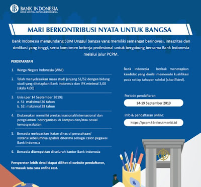Informasi Lowongan Kerja Terbaru 2019 di BANK INDONESIA - MedanLoker