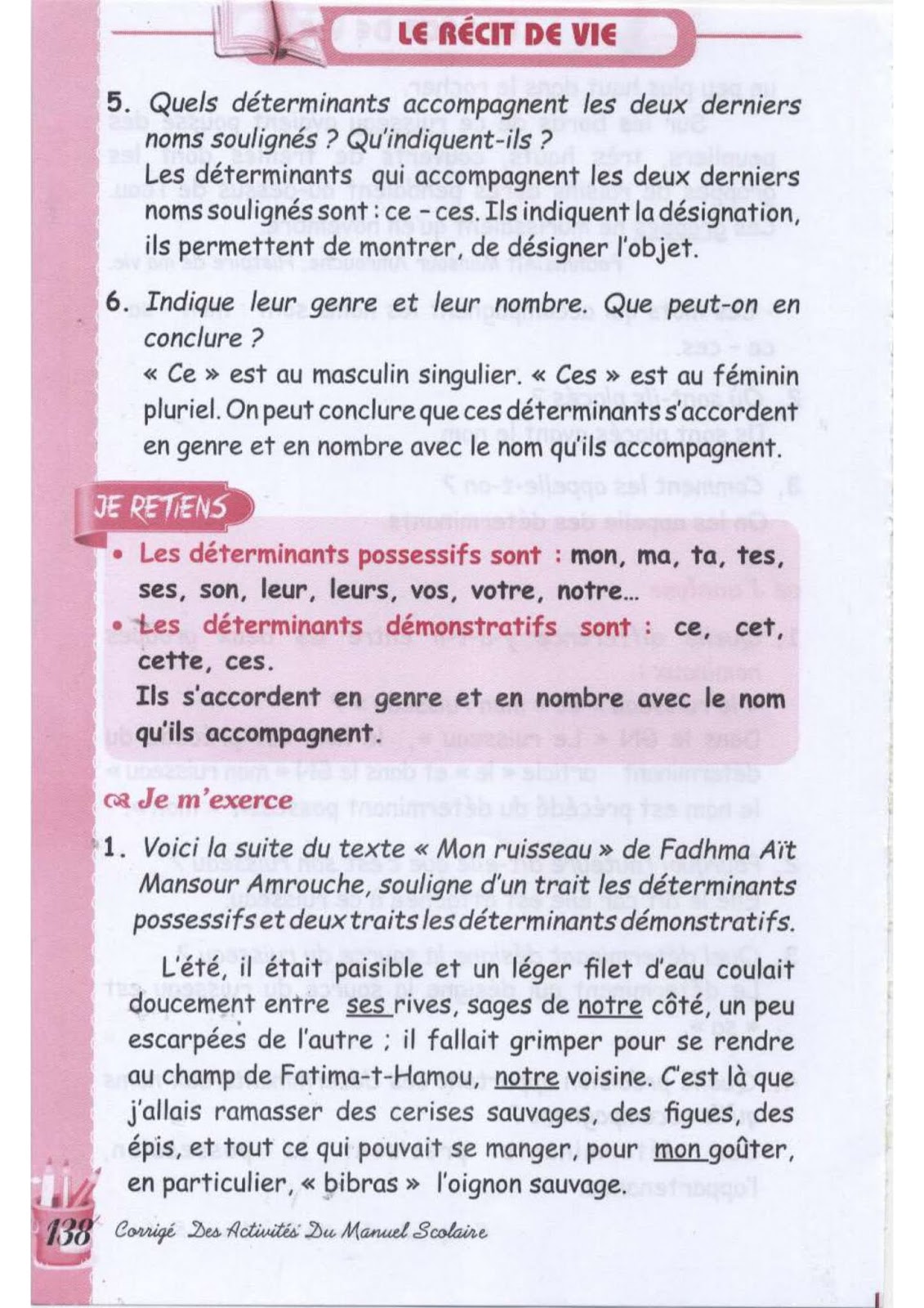 حل تمارين صفحة 125 الفرنسية للسنة الثالثة متوسط - الجيل الثاني