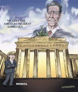 Berlin Wall Artwork and Graffiti and Political Cartoon Today