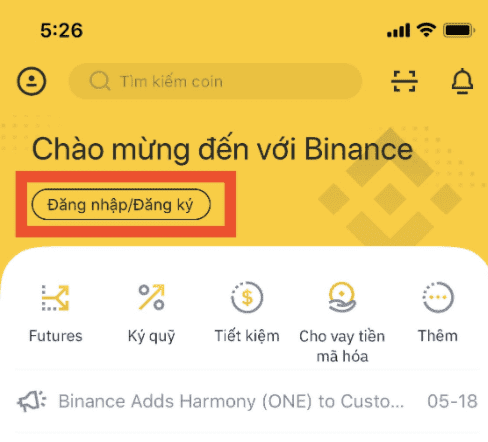 Hướng dẫn cách thức để đăng nhập binance