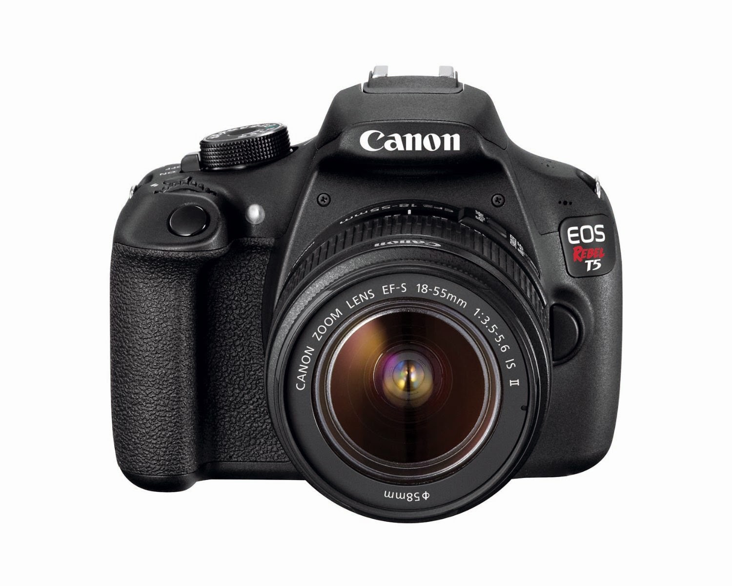 Canon EOS Rebel T5 DSLR, front view, picture, image, review features & specifications