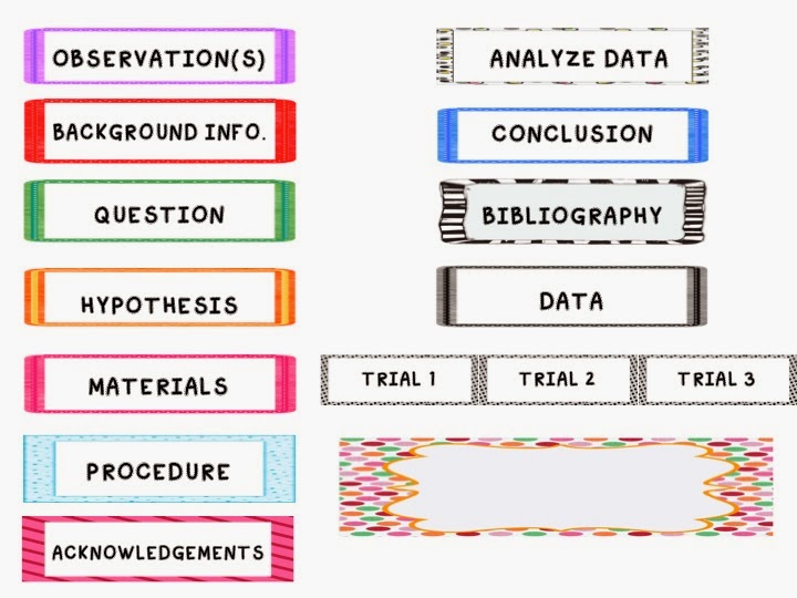 Free Printable Science Fair Board Labels