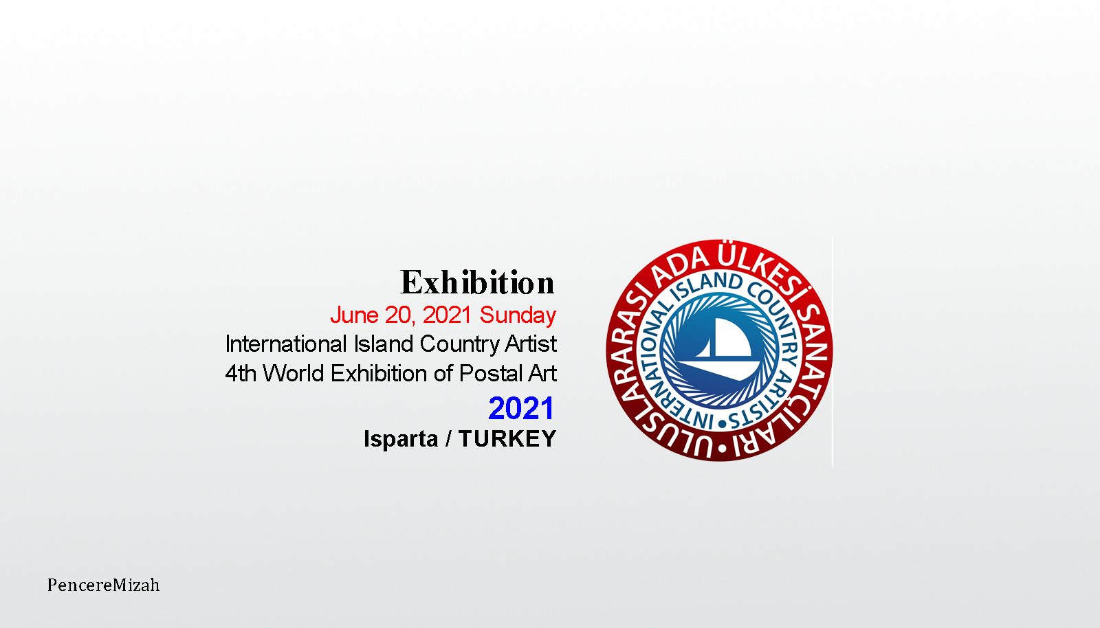 International Island Country Artists 4th World Exhibition Of Postal Art 2021 Isparta Turkey