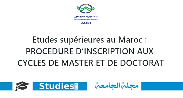 PROCÉDURE D’INSCRIPTION AUX CYCLES DE MASTER ET DE DOCTORAT