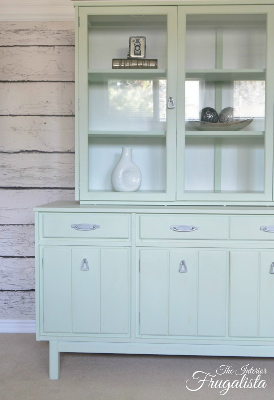 Mid-Century Modern Mint China Cabinet Makeover