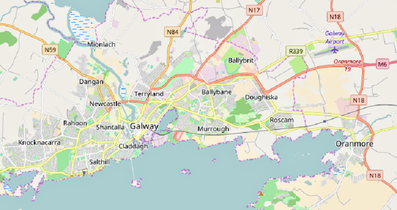 Map Of Galway City Galwaytransport.info: Galway Neighbourhood Maps